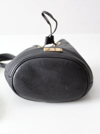 Michael Kors black pebbled leather bucket bag