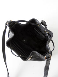 Michael Kors black pebbled leather bucket bag