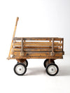 mid-century handcrafted wooden wagon