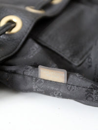 Michael Kors black pebbled leather bucket bag