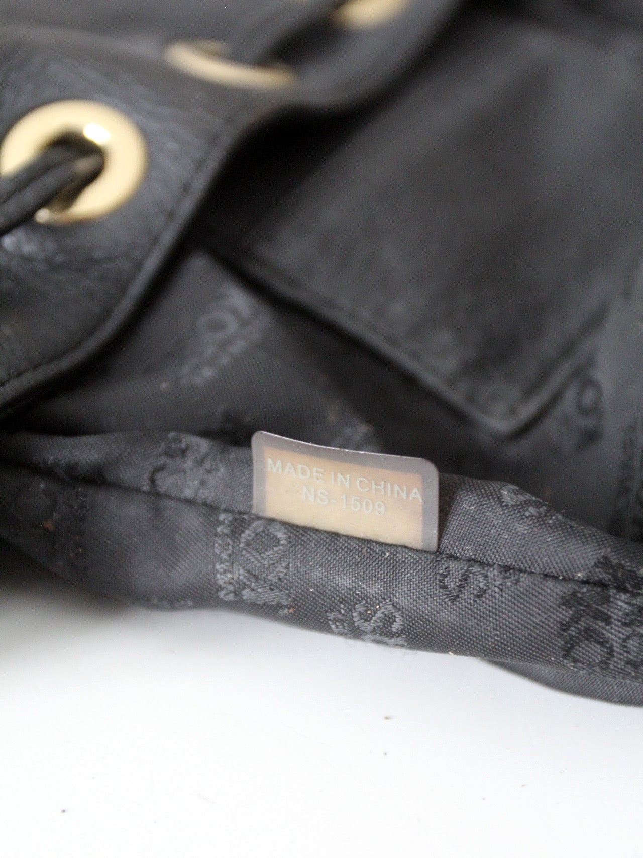 Michael Kors black pebbled leather bucket bag