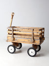 mid-century handcrafted wooden wagon