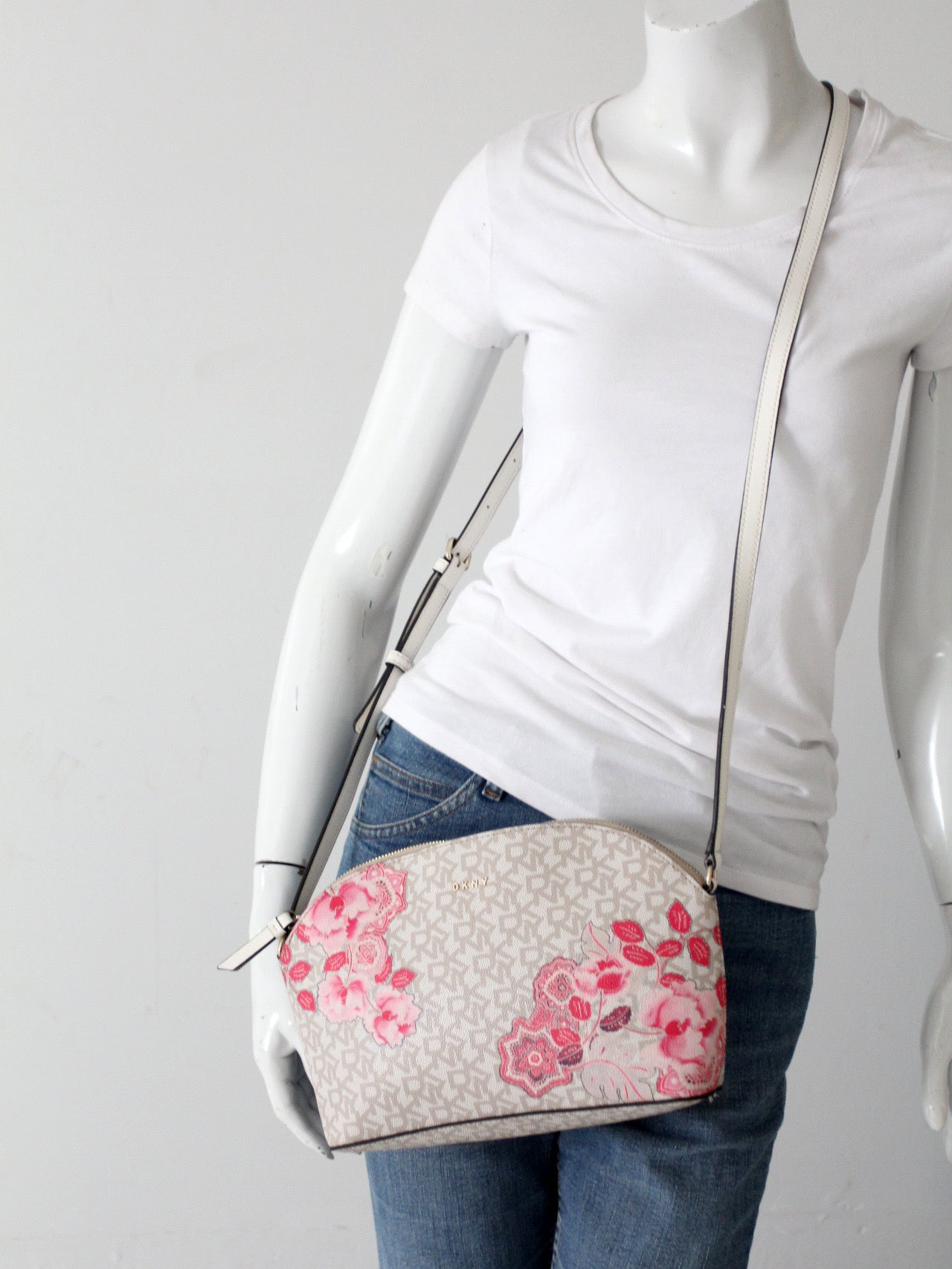 DKNY Bryant dome crossbody bag | floral logo print