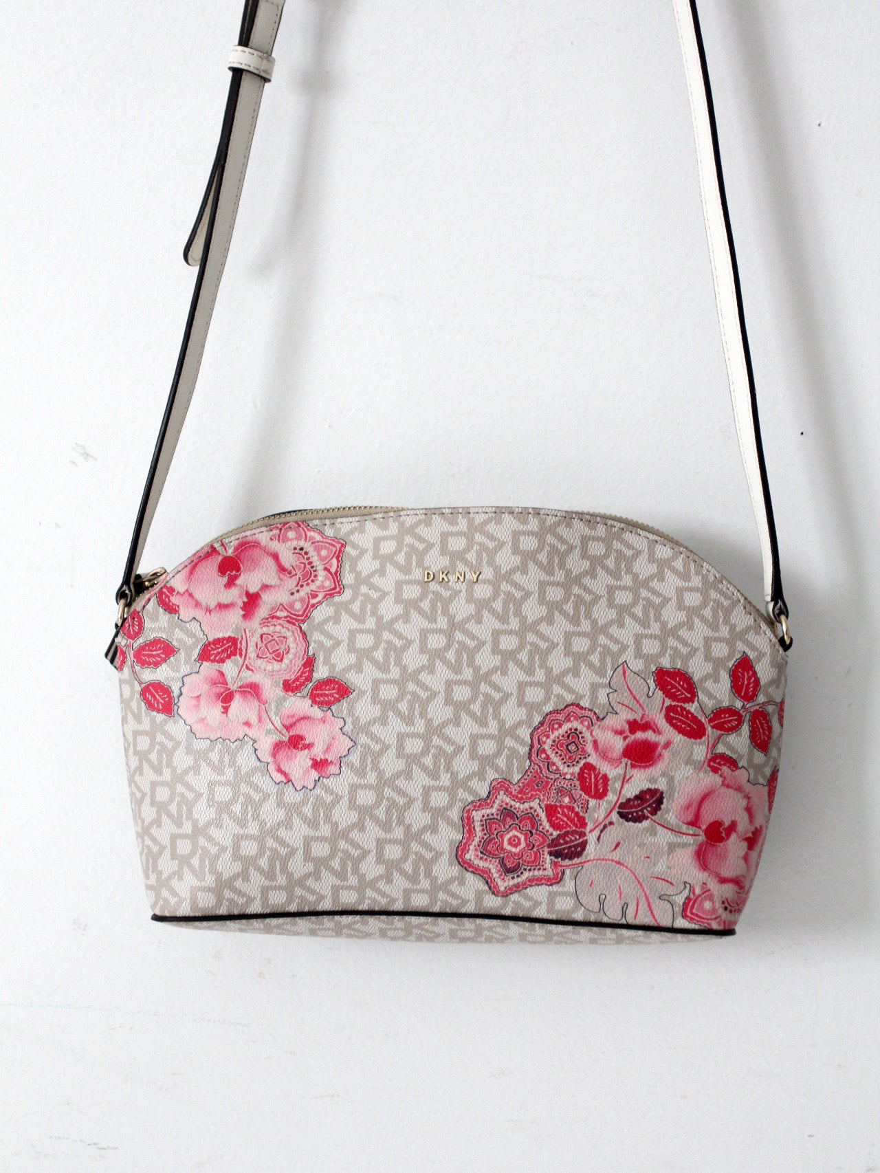 DKNY Bryant dome crossbody bag | floral logo print