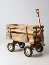 mid-century handcrafted wooden wagon