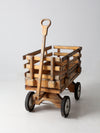 mid-century handcrafted wooden wagon