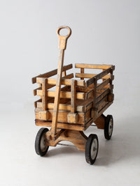 mid-century handcrafted wooden wagon