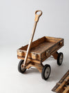 mid-century handcrafted wooden wagon