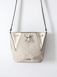 Calvin Klein monogram drawstring bucket bag