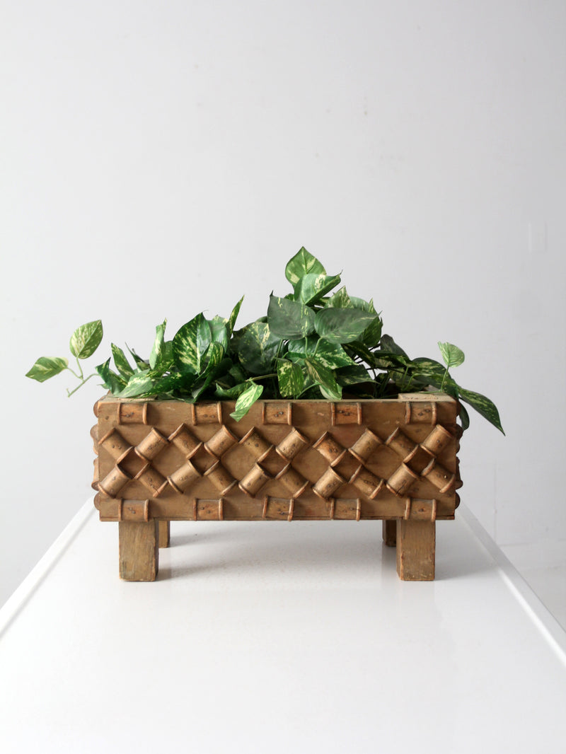 vintage spool art planter box