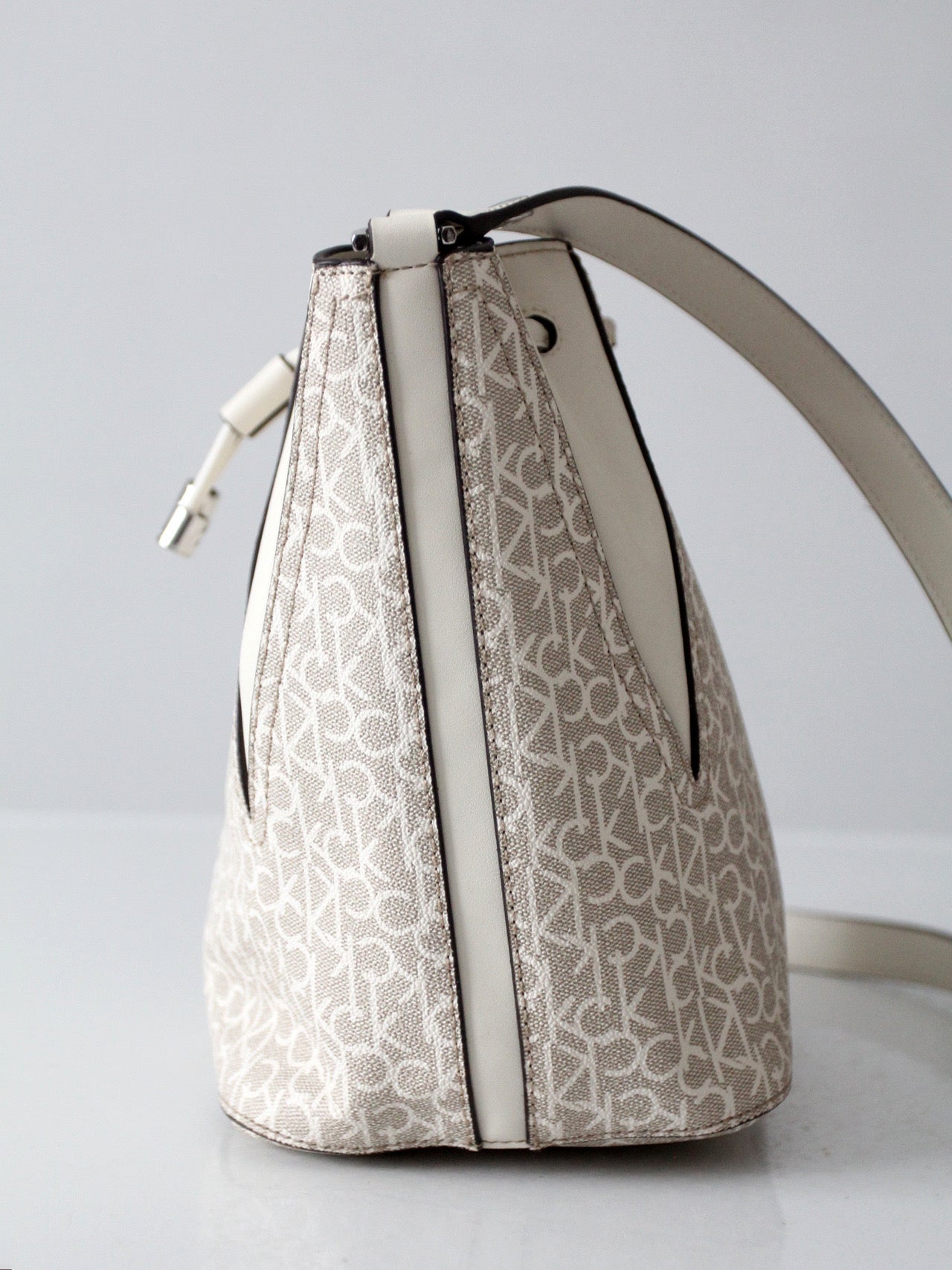 Calvin Klein monogram drawstring bucket bag