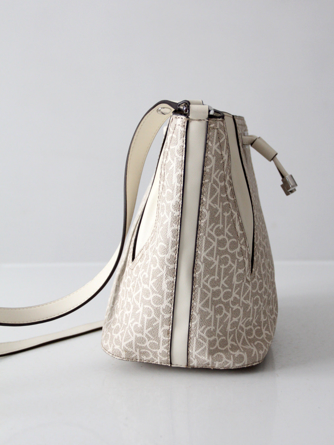 Calvin Klein monogram drawstring bucket bag