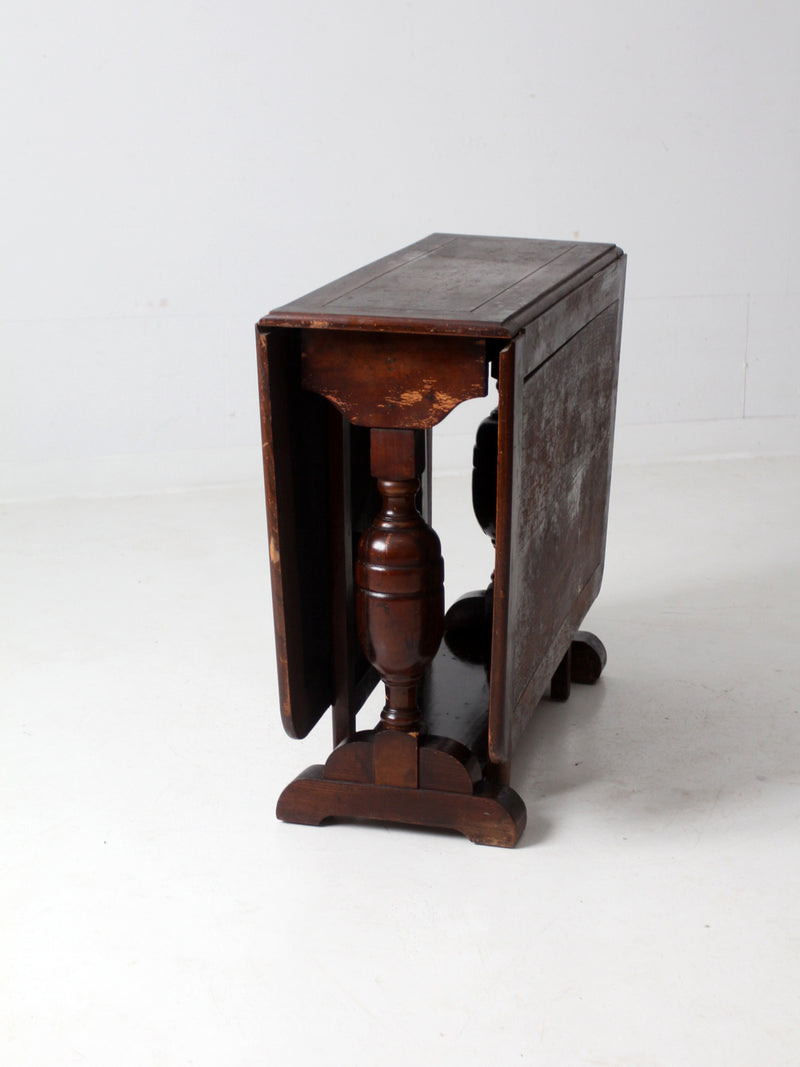 antique drop leaf gate leg console table