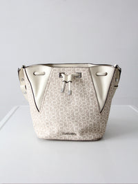 Calvin Klein monogram drawstring bucket bag