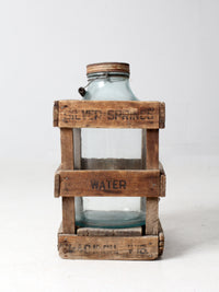 vintage Silver Springs water bottle in wooden crate - Madison, Wisconsin