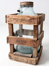 vintage Silver Springs water bottle in wooden crate - Madison, Wisconsin
