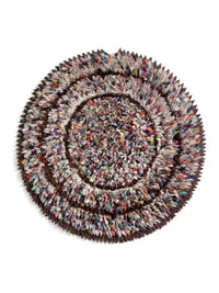 vintage round rag rug