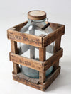 vintage Silver Springs water bottle in wooden crate - Madison, Wisconsin