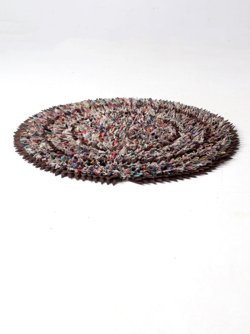vintage round rag rug