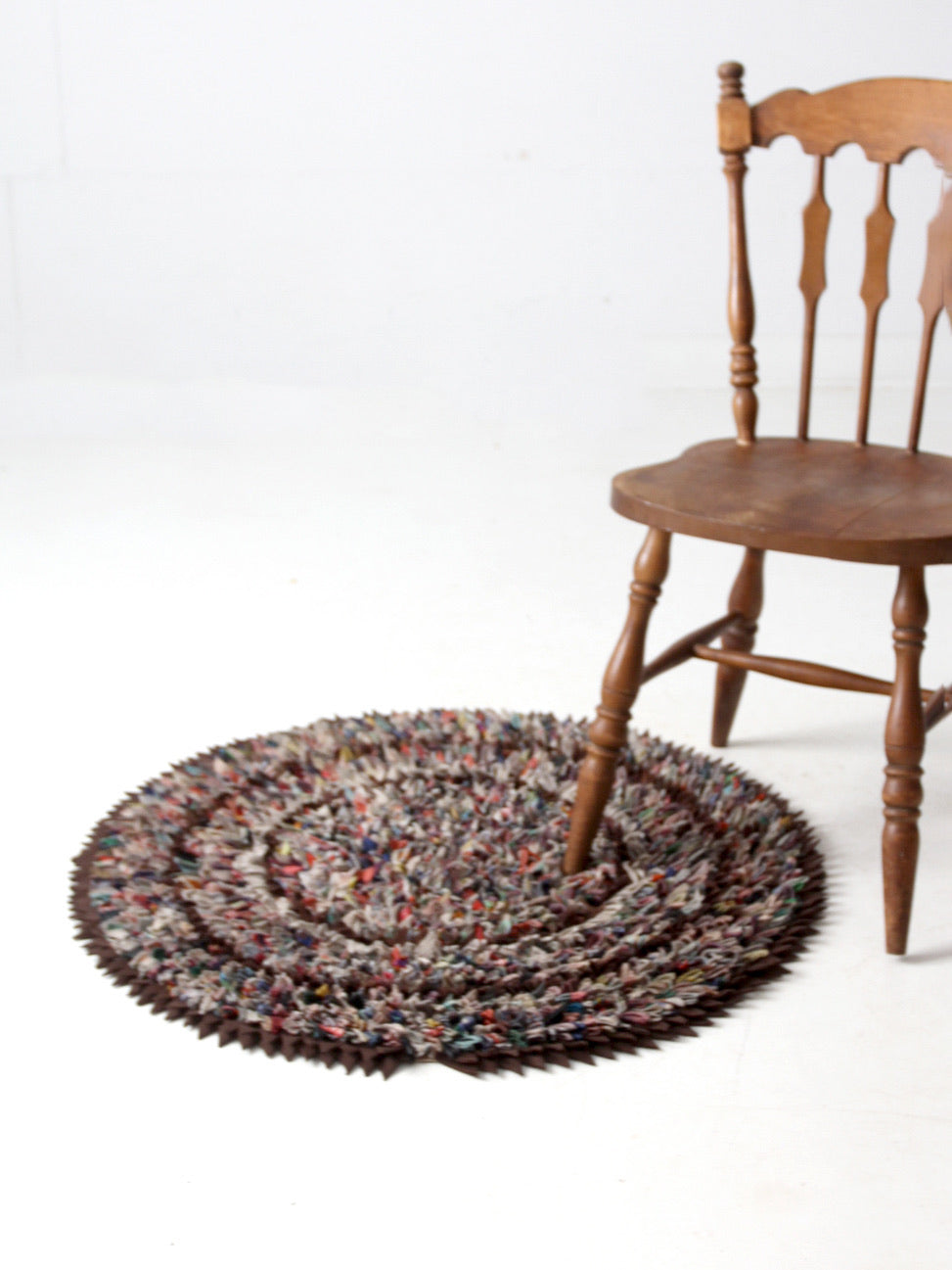 vintage round rag rug
