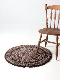 vintage round rag rug