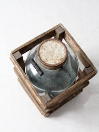 vintage Silver Springs water bottle in wooden crate - Madison, Wisconsin