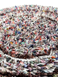 vintage round rag rug