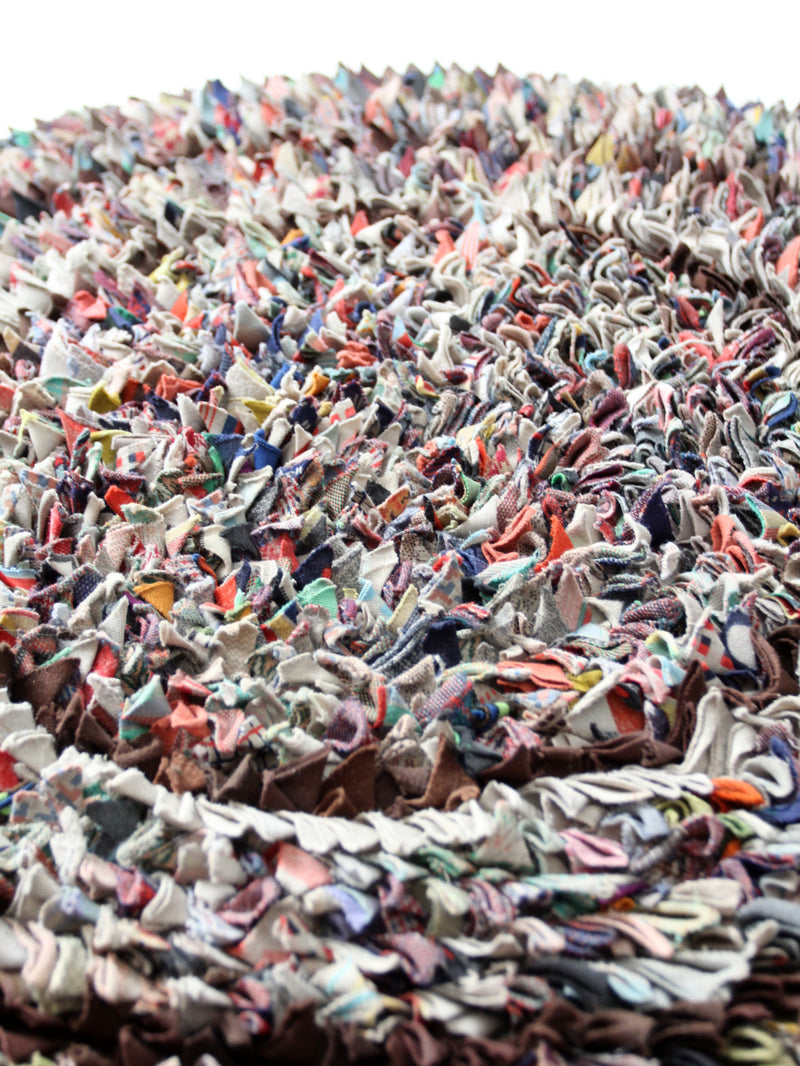 vintage round rag rug