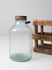 vintage Silver Springs water bottle in wooden crate - Madison, Wisconsin