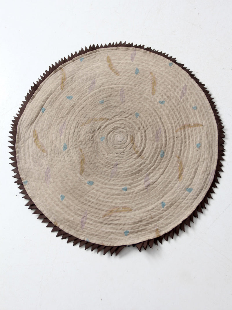 vintage round rag rug