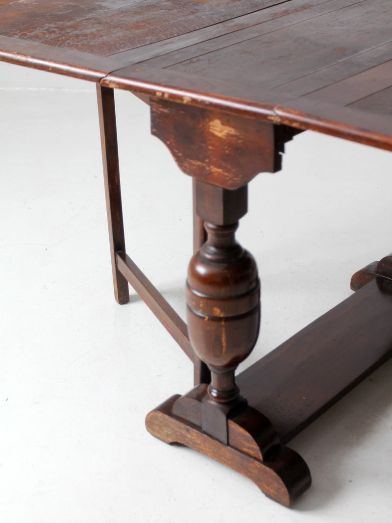 antique drop leaf gate leg console table