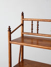 antique wood etagere shelf