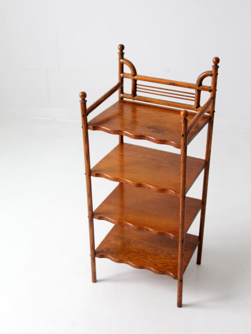 antique etagere shelf stand