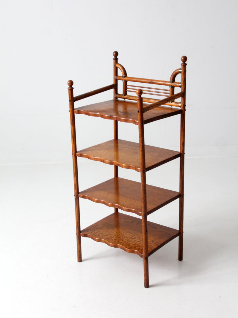 antique etagere shelf stand