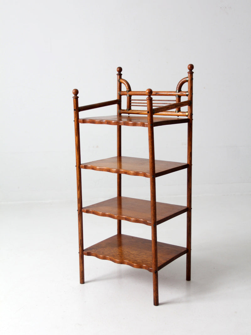 antique etagere shelf stand