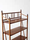 antique wood etagere shelf