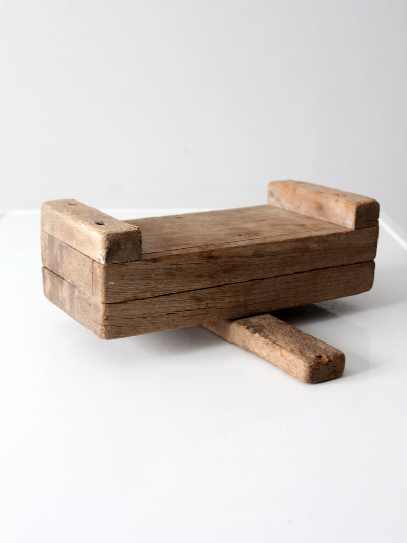 antique primitive wooden press