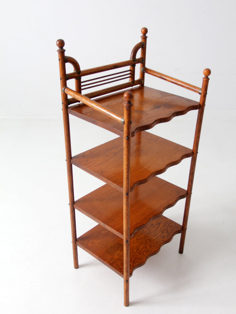 antique etagere shelf stand