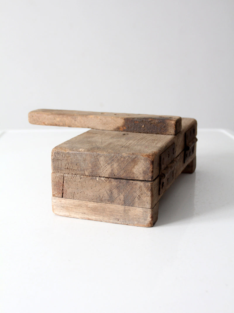 antique primitive wooden press