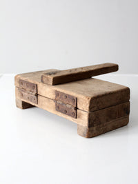 antique primitive wooden press