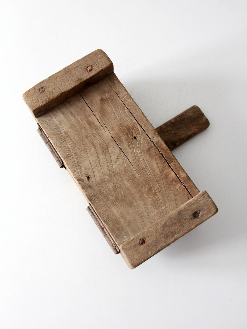 antique primitive wooden press