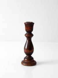vintage turned wood candle holder