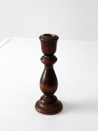 vintage turned wood candle holder