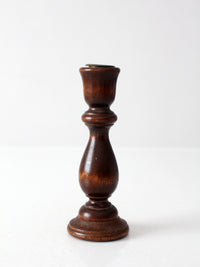 vintage turned wood candle holder