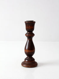 vintage turned wood candle holder