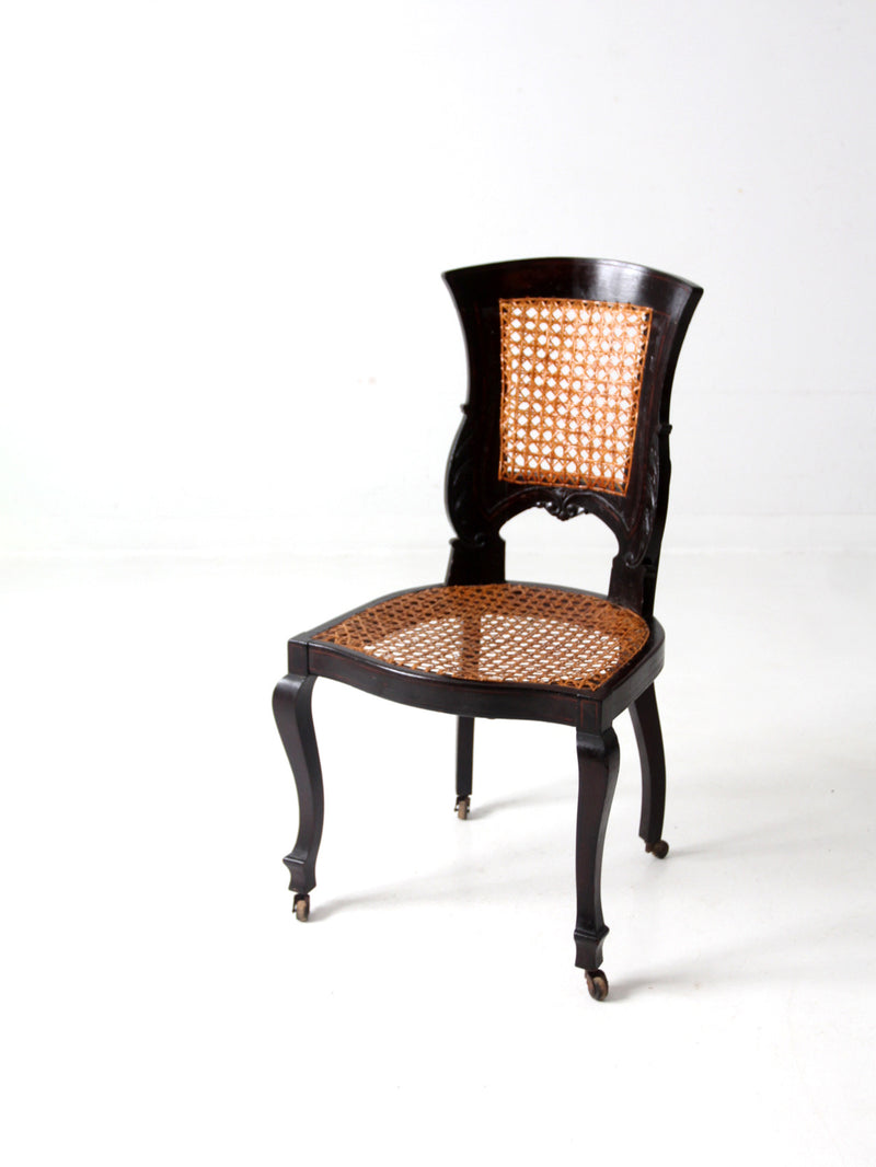 antique Victorian cane seat chair