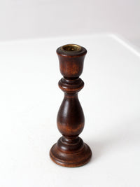 vintage turned wood candle holder