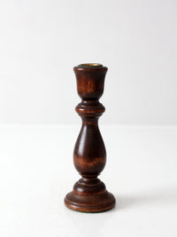 vintage turned wood candle holder