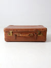 vintage brown leather suitcase