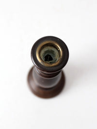 vintage turned wood candle holder